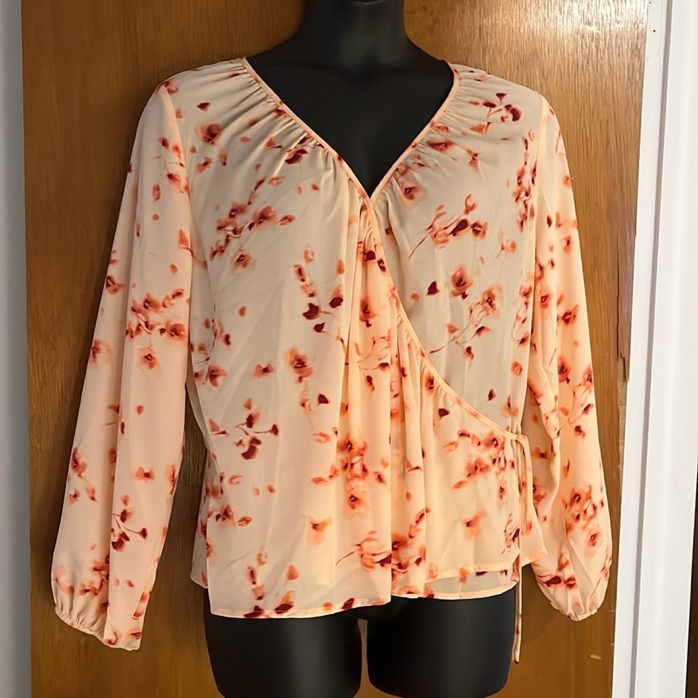 Worthington wrap blouse